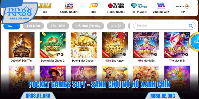 Nổ Hũ RR88 - Săn Thưởng Jackpot Với Tỷ Lệ Thưởng x20000 7 Sảnh nổ hũ RR88 PG Soft